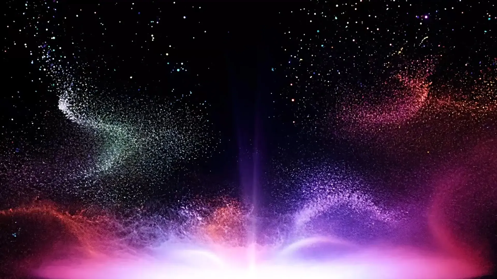 Interstellar Particle Dance Overlay for Sci-Fi Title Animation